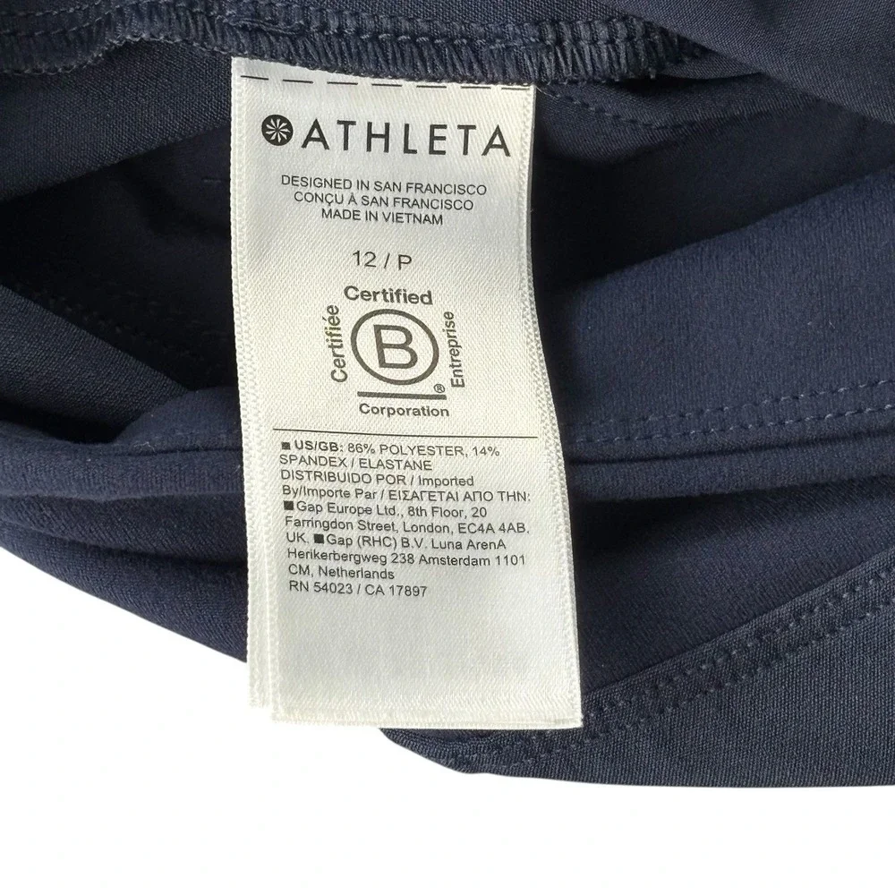 ATHLETA Endless High Rise Pant | Navy 12 Petite #533636 - Picture 13 of 13